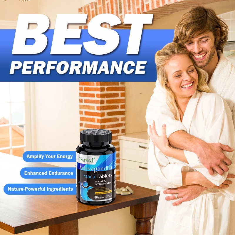 Organic Ashwagandha Pills Men Enhancing Supplement Improve Size Endurance Supports Reproductive Health Natural Energize