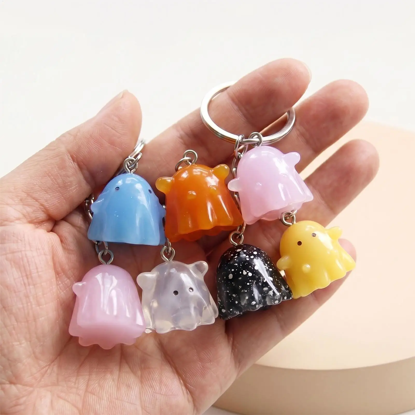 Ghost Mold 3D Silicone Resin Casting Jelly Cute Non-Sticky 7pcs DIY Epoxy Mold for Wax Candle Fondant Clay Miniature Dollhouse view 2