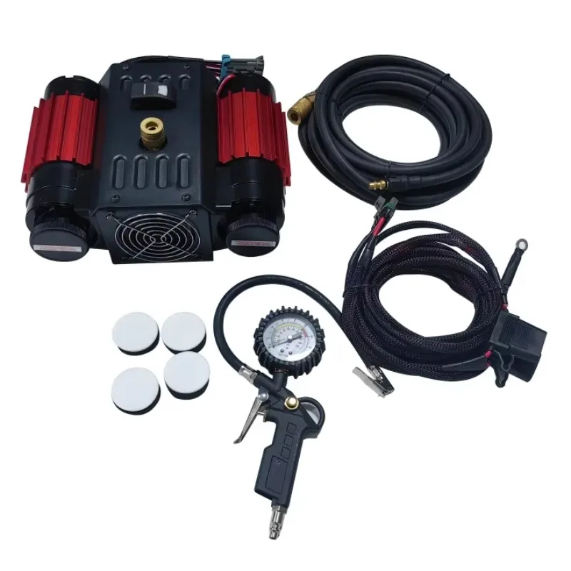 12V Twin Cylinder Air Compressor 200PSI Tire Inflator Air Locker Pump For 4WD 4x4 Offroad SUV Truck