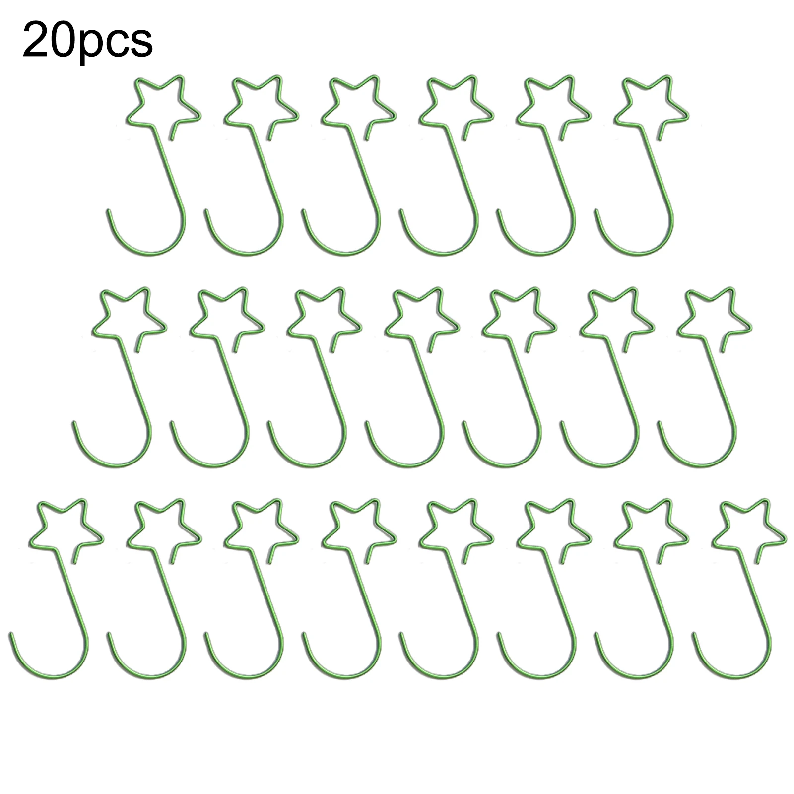 20Pcs Christmas Metal Star Decorations S-shaped Hooks For Christmas Tree Hanging Wreath Pendant Clasp New Year 2025 Ornaments