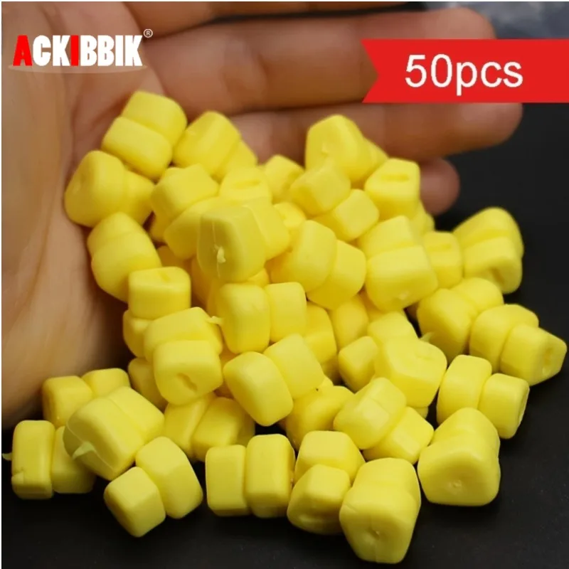 

Ackibbik 50pcs Floating Corn Lures for Carp Fishing Soft Silicone Fishing Lure Carp Baits Artificial Corn Bait Pesca Accessory