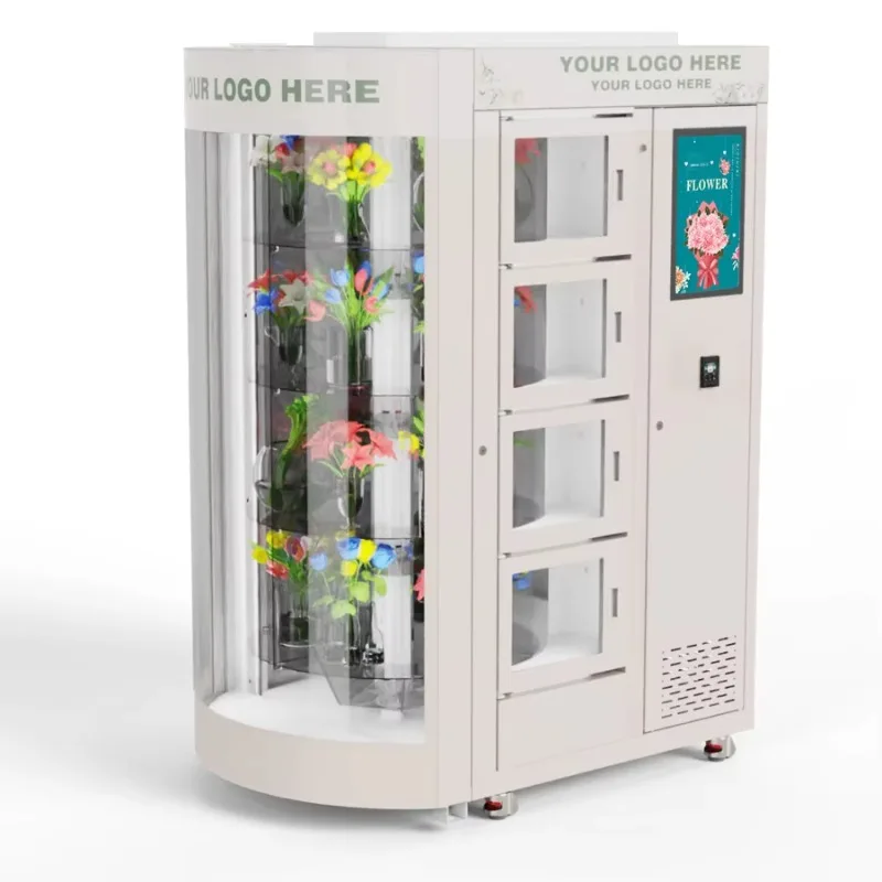 Customized 24-Bay Flower Vending Machine | Logo-Customizable Cooling Flower Dispenser for Commercial Use