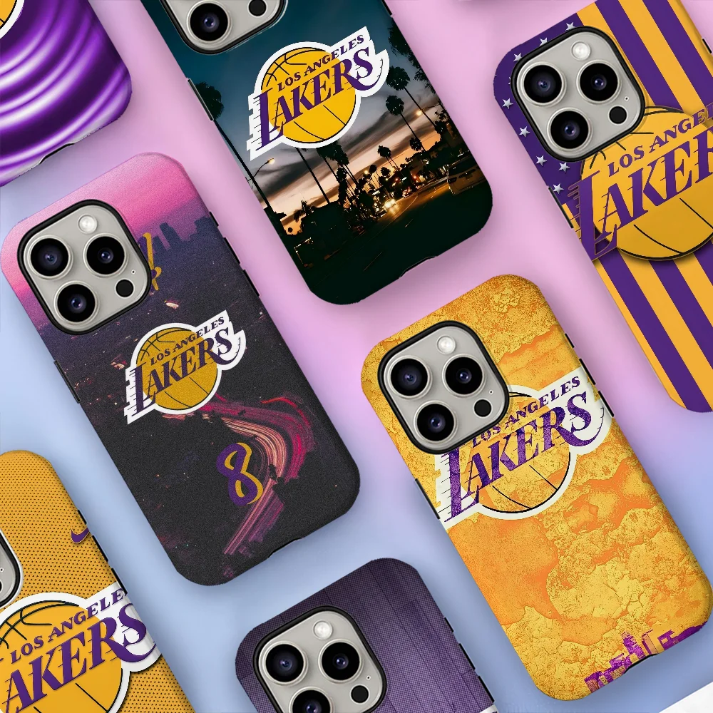 Los Angeles Basketball Team LL-Lakers Phone Case Film Shell For IPhone 16 15 14 13 12 11 Pro Max Plus