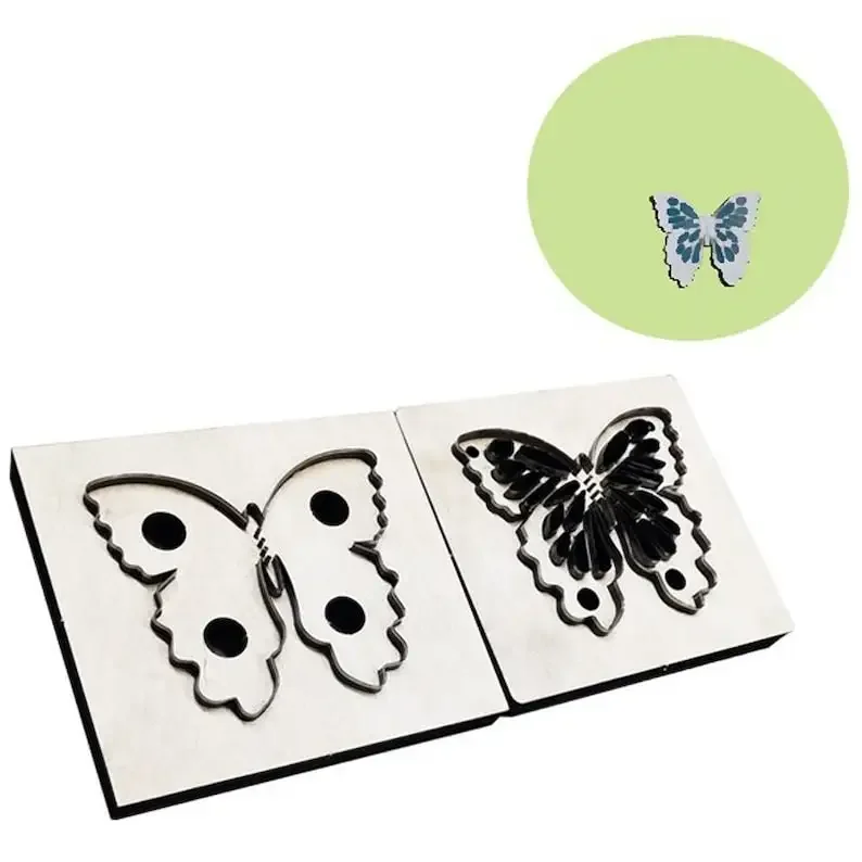 Hollow Carved Butterfly Leather Cutting Die Custom Size DIY Keychain Craft Punch Mold Set