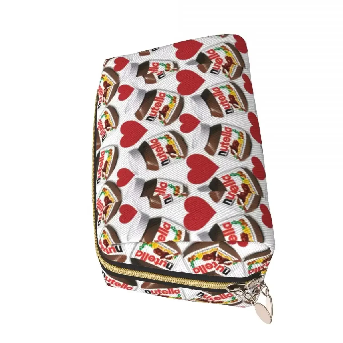 

Kawaii Italy Nutellas Jar Travel Toiletry Bag for Women Makeup Cosmetic Organizer Beauty Storage Dopp Kit