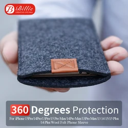 for iphone 15Pro Max Case,For Apple iphone 15 Plus Ultra-thin Handmade Wool Felt phone Sleeve Cover For iphone 13 14 Accessories