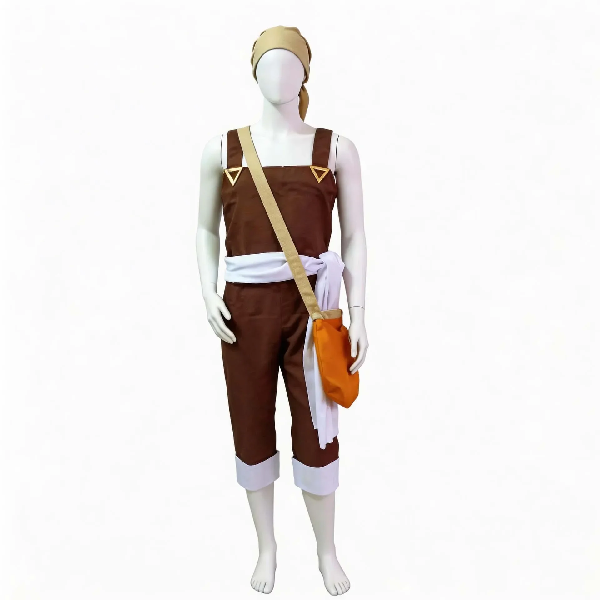 Anime East Blue Usopp Sogeking Cosplay Costume Red Cloak Jumpsuits Uniform Satchel Wig Adult Man Halloween Carnival Suit