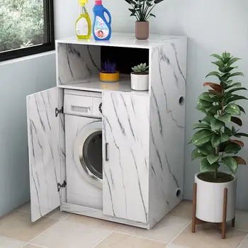 Skříňka na pračku Koupelnový regál od podlahy ke stropu Úložný prostor na balkon 6 nejlepší prodej skříňka pračky - №2