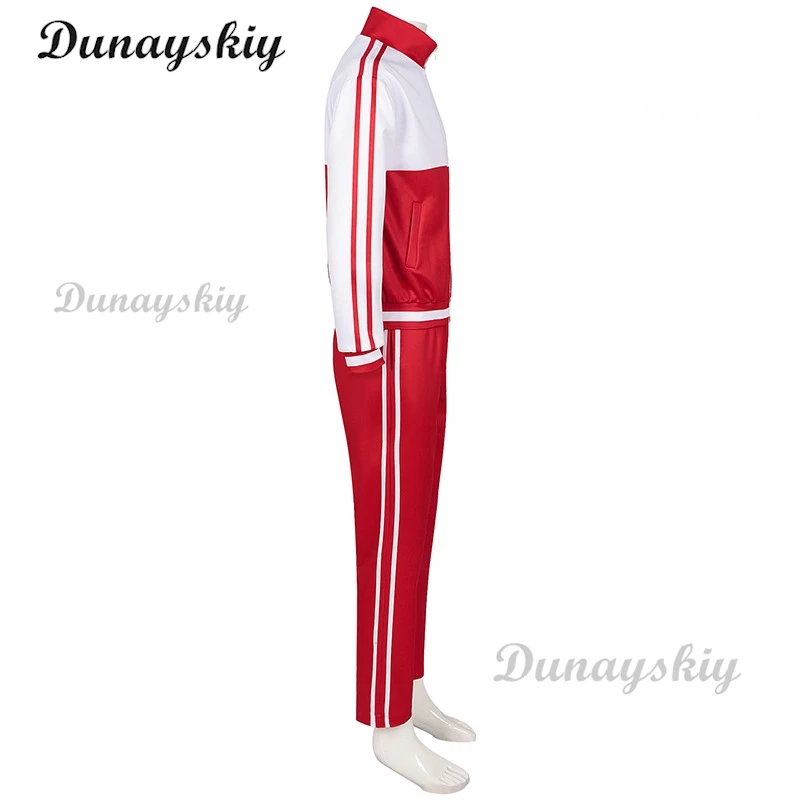 Anime slay os deuses lin qiye cosplay traje peruca vermelho branco uniforme do ensino médio festa roupas masculinas e femininas personalizadas