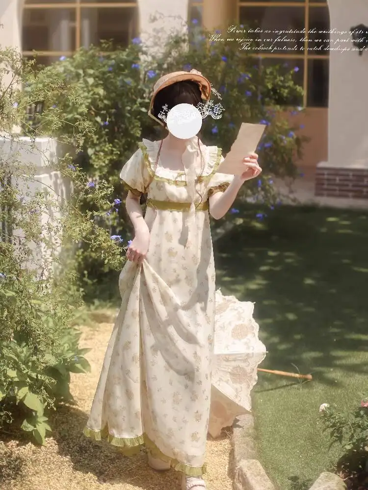 

New Lolita Emperor's Political Style Floral Retro Heavy Industry Dress Long Skirt Fiesta Carnival Halloween Cos Cosplay