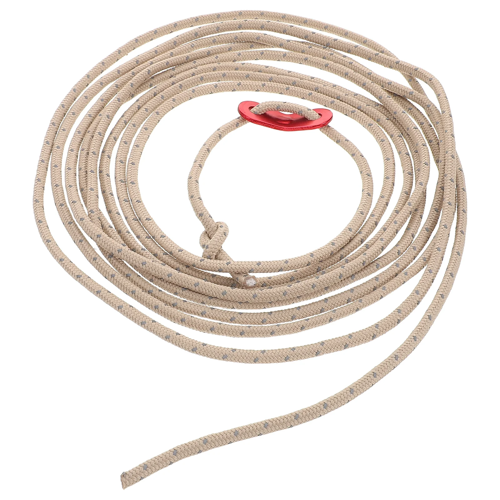 

8pcs Outdoor Tent Ropes Camping Tarp Khaki Aluminum Alloy Canopy Accessories Weather Resistant Reflective Threads
