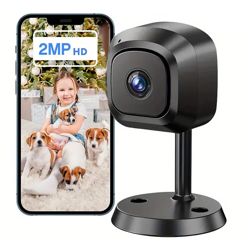 

Minicámara IP de seguridad HD 1080P, inalámbrica, WiFi, para interior del hogar, con visión nocturna, intercomunicador de voz, e