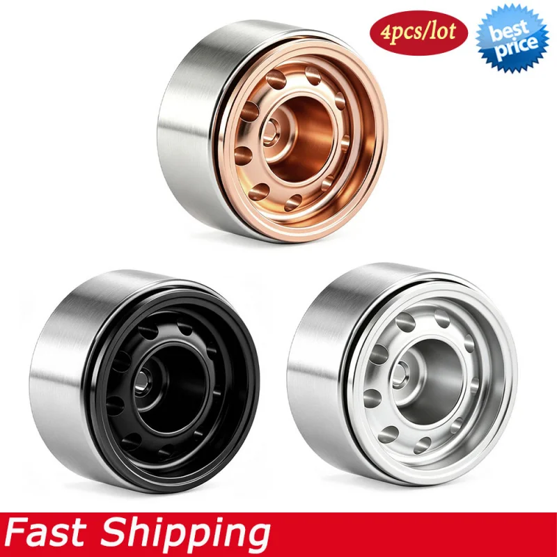 

4Pcs 0.7'' Metal RC Car Beadlock Wheel Rims for 1/30 Axial SCX30 Ford Bronco Jeep Wrangler K10 Upgrade Tire