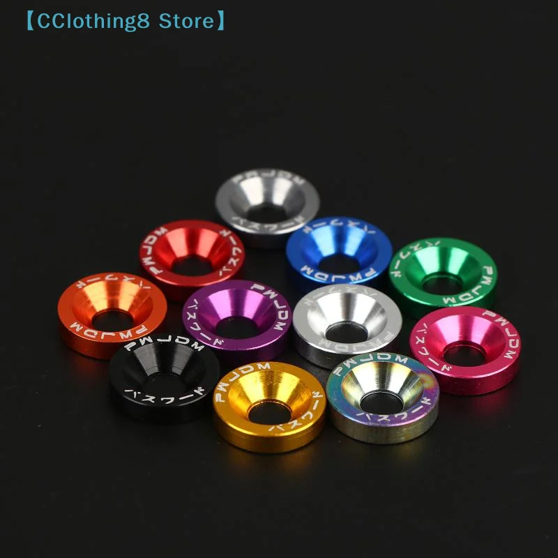 The Front And Rear Bumpers Of Automobiles Nickel Plated Screw Washers For Modifying License Plate Frames Of Automobiles【AliS8】