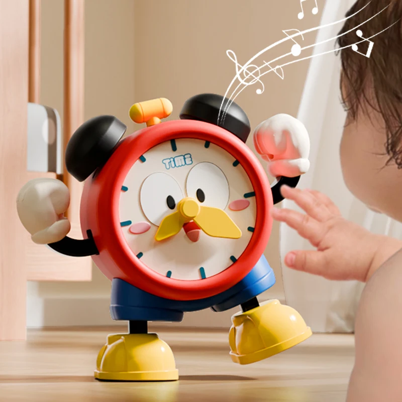 エレクトリックダンス目覚まし時計ロボットおもちゃ赤ちゃんは音楽と光で歩きます幼児の発達を促進するおもちゃ1歳の子供のギフト