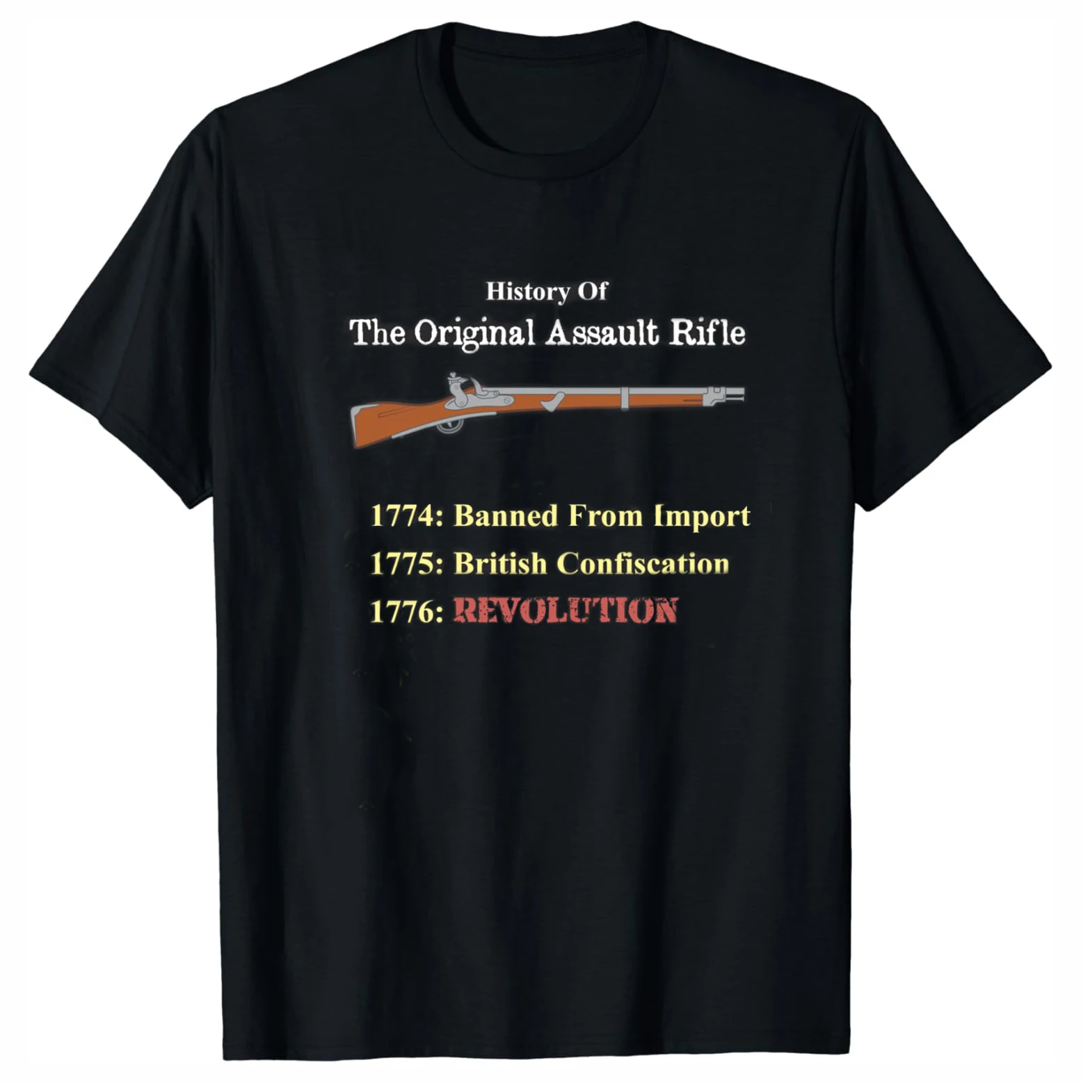 History of Original Assault Rifle T-Shirt 100% Cotton O-Neck Short Sleeve Summer Casual Mens T-shirt Size S-3XL