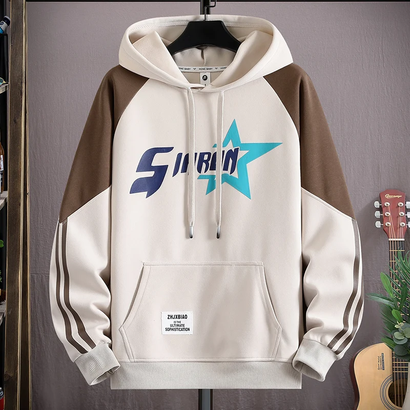 

Spring and Autumn New Fashionable Trendy Printed American Retro Hoodie Men's Casual Loose Sports Large Size High Quality Coat