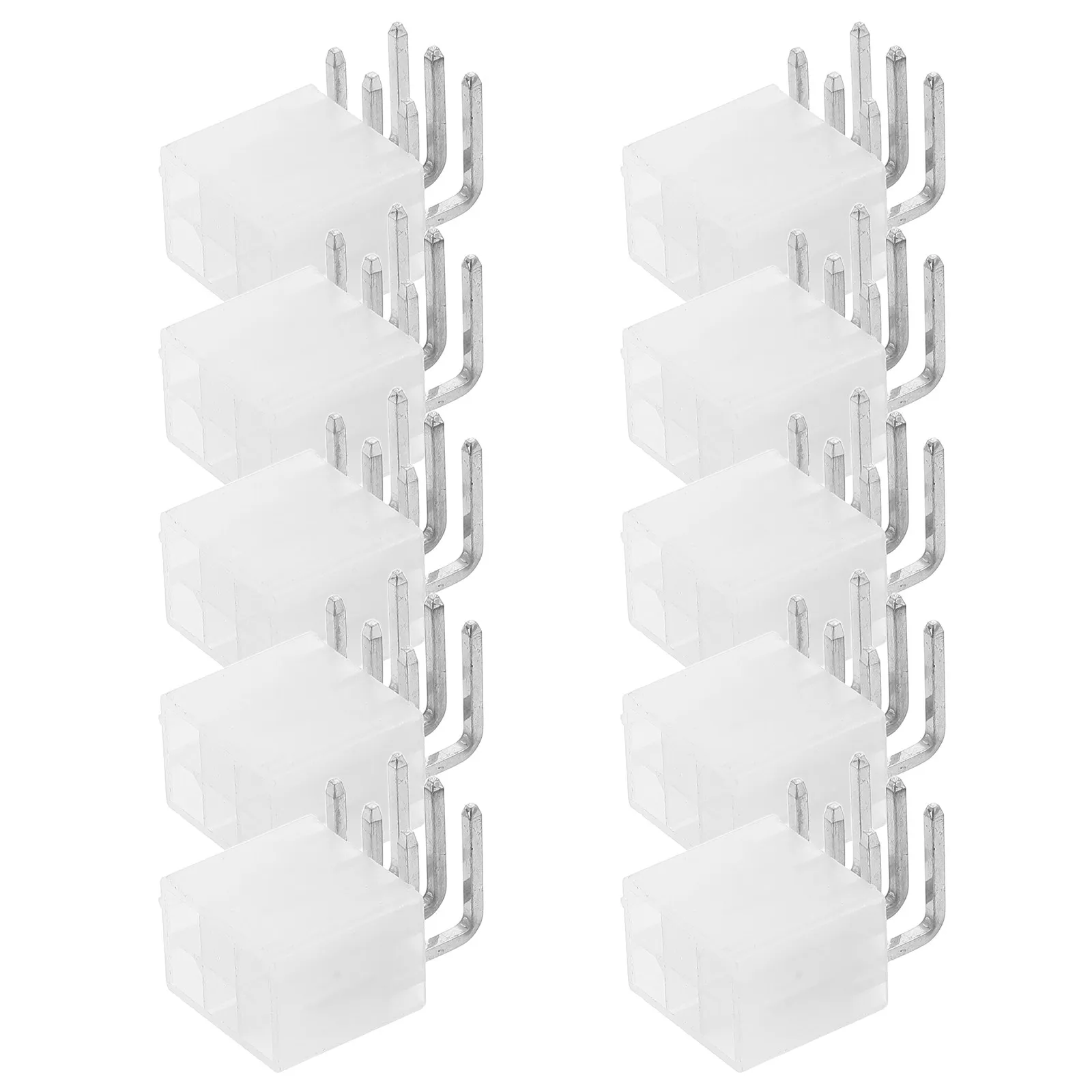 10Pcs Pcie 6 Pin Power Socket Through-Hole Right Angle Plastic Metal Connector GPU Graphics Card Mining Rig Board Header