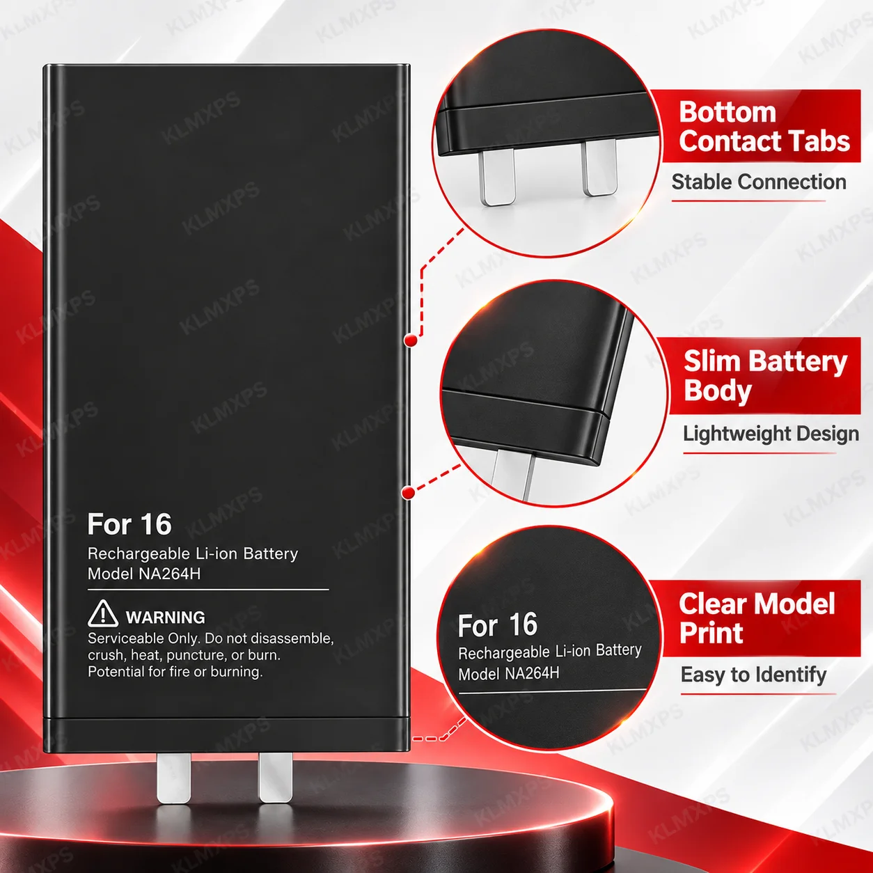 For iPhone 16 Single Cell Super Capacity Phone Battery A3286 A3288 A3081 NA264 PSJQ1 Replacement Battery