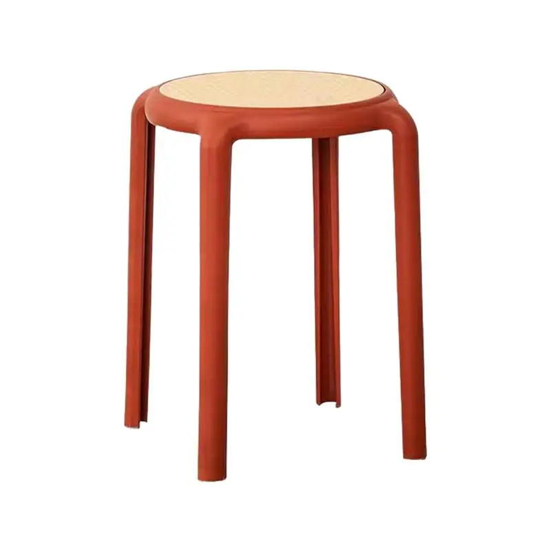 Stackable Stool Backless Round Seating Round Stackable Bar Stool Dining Stool PP Stackable For Classroom Home Bar Restaurant