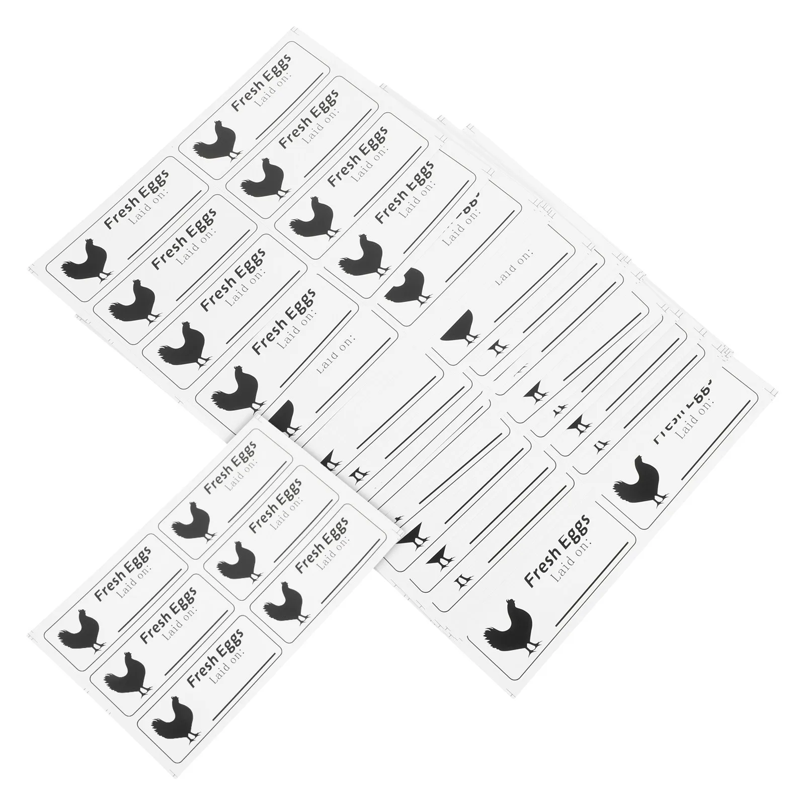 

20 Sheets Eggs Date Stamp for Information Sticker Painting Decal Chicken Carton Labels