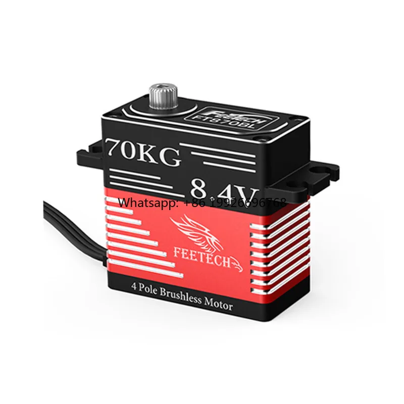 

FT870B 70KG 0.142sec Titanium Gear Brushless 8.4V Waterproof Heavy Duty Servo for RC Car Customized Product Made Metal manufactu