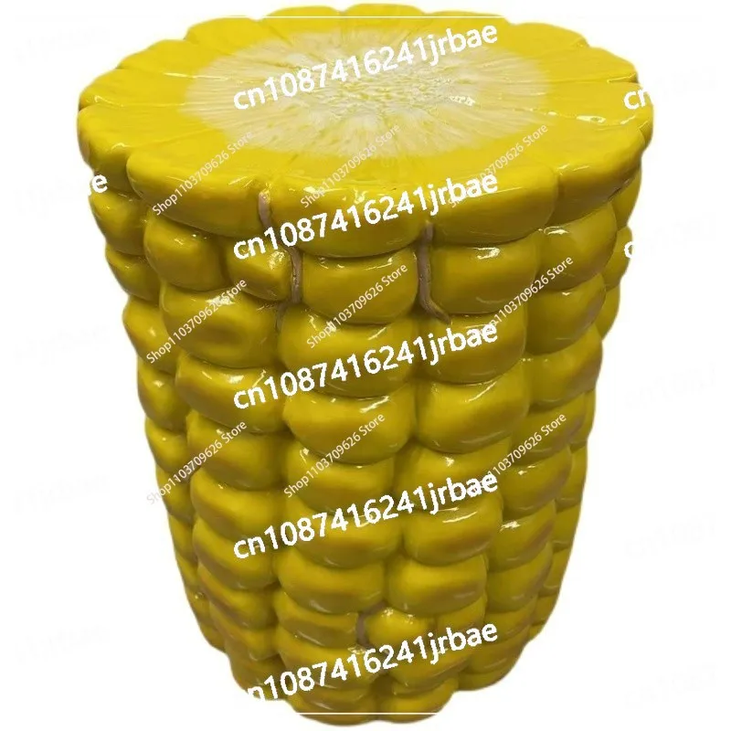 

Corn stool trendy home burger stool chair corn cob ornament resin low stool decoration