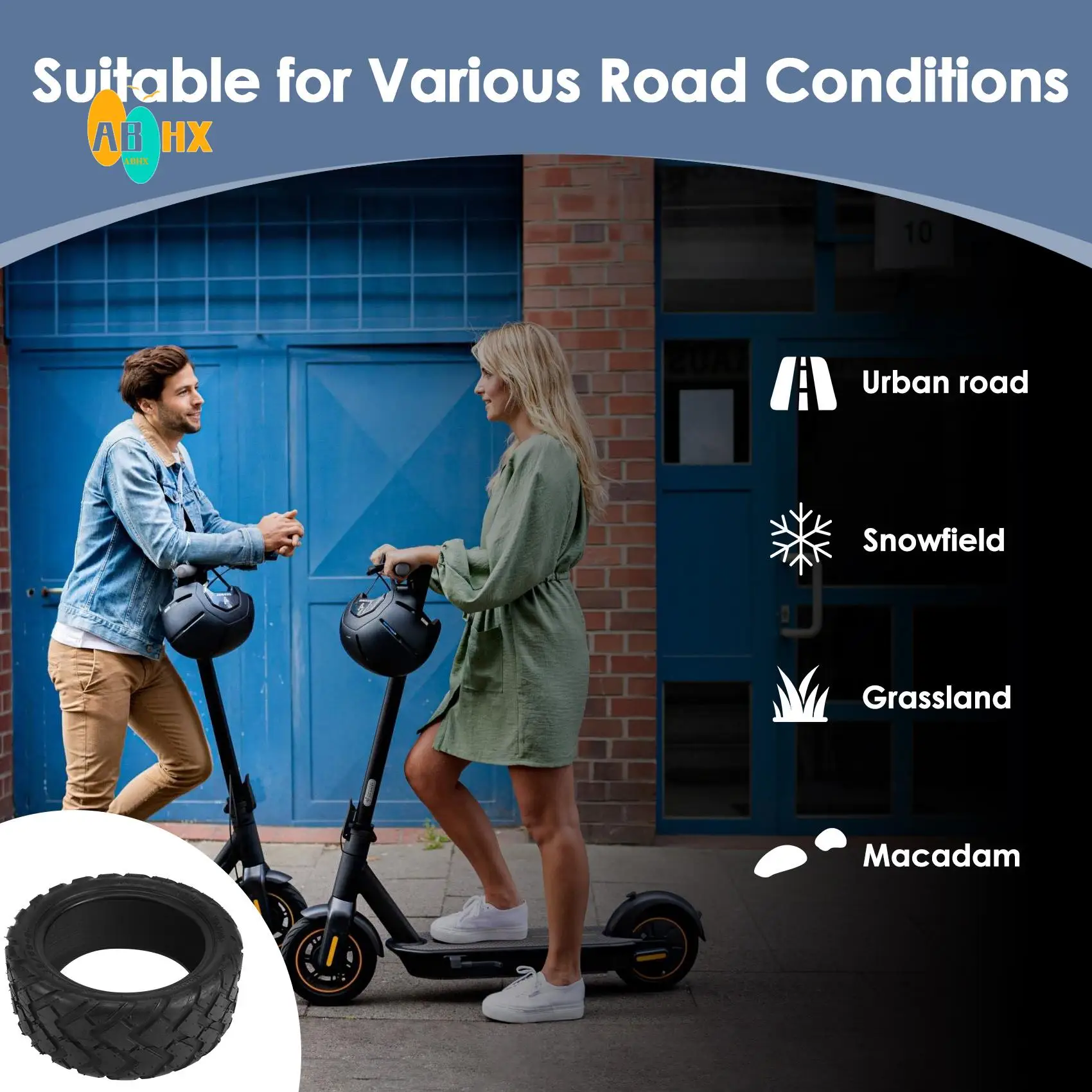 

ABHX-80/60-6 Tire Tubeless Tire Scooter Wear-Resistant For New Electric Scooter Mini Kibe Avt For All Of This Model