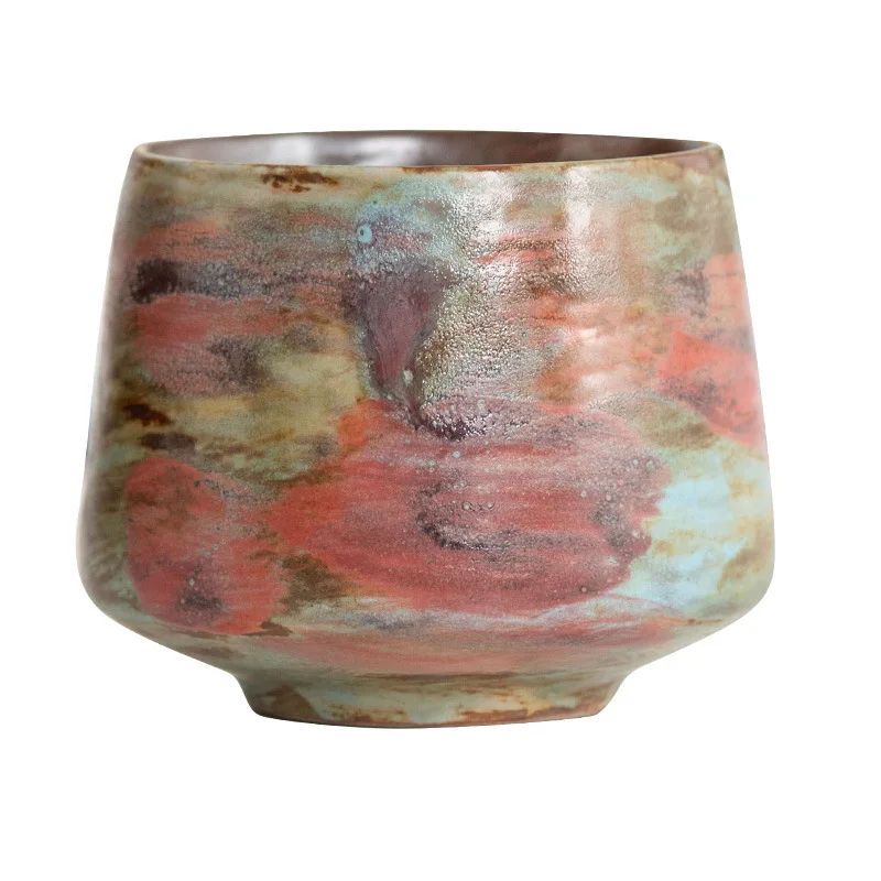 200ml Retro teacup Cross-border kiln cup Japanese ceramic  Personal  Creative coarse pottery espresso cup