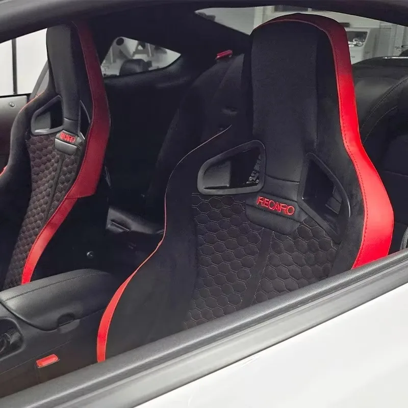26 StyleHot Selling 2Pcs Adjustable Racing Seats, Leather Fabric, Fiberglass Carbon Fiber
