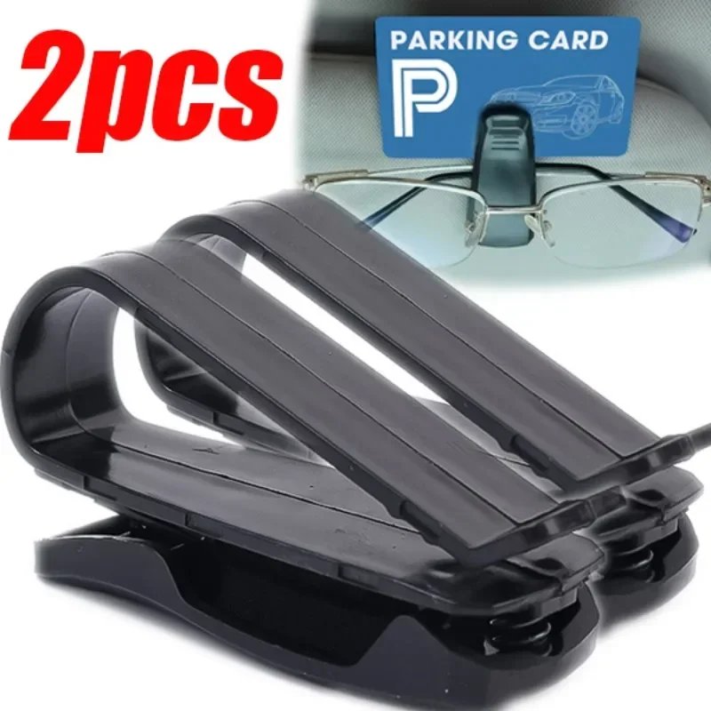 Universal Car Auto Visor Glasses Box Glasses Clip Card Ticket Holder Fastener Pen Eyeglasses Interior Accessories