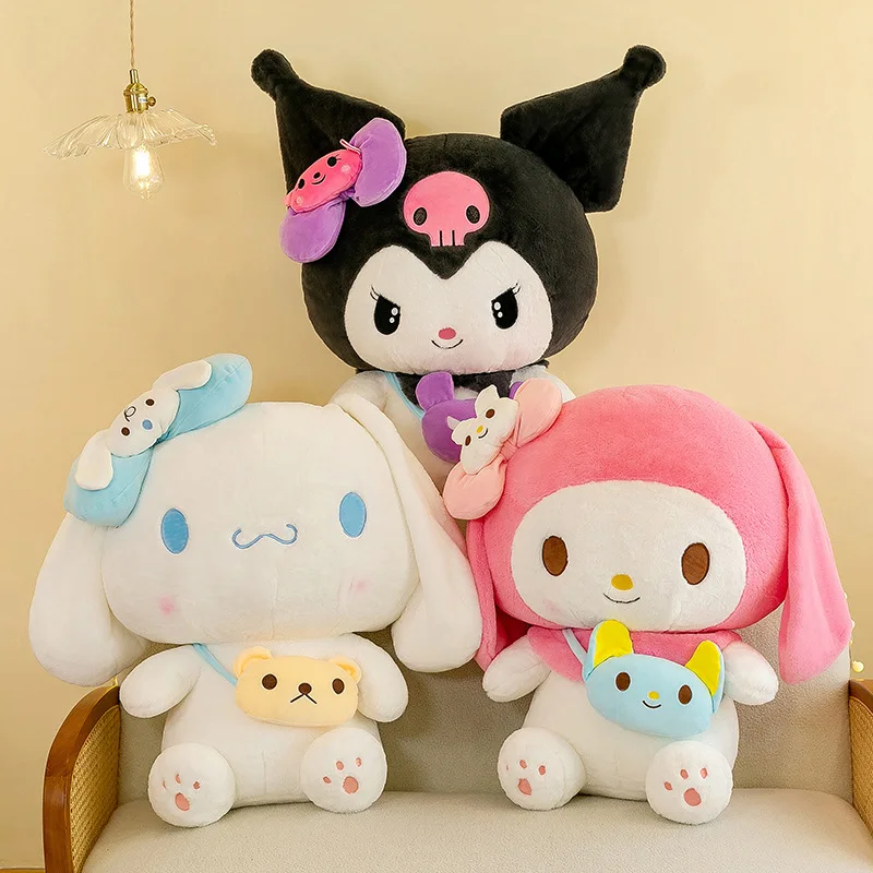 

Hot 35/45 Cm Sanrio Backpack Black Beauty Pillow Plush Toy Girls Soft Plush Animal Toy Backpack Doll Gift Room Decor