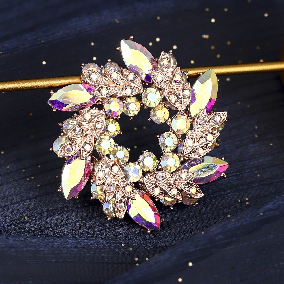 Kristall Diamante Metall Blume Brosche Anzug Rock Pin Dekoration Schmuck Zubehör Geburtstags geschenke für Freunde Urlaub Schmuck – Detail 11