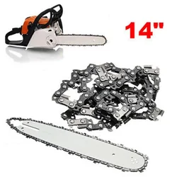 1Pcs 14 Inch Steel Chainsaw Chains 3/8LP 0.05 Electric Saw Drive Link Chains Replacement Garden Cutting Hand Tool