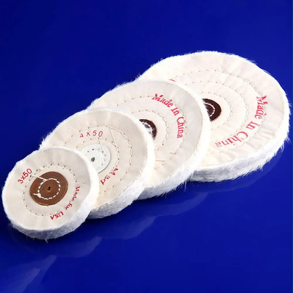 Langlebige 2-12-Zoll-Räder, Polier- und Polierrad, Baumwoll-Fusseltuch, weißes Tuch, Polierscheibe, Poliertuch, Rad, Schmuckwerkzeuge