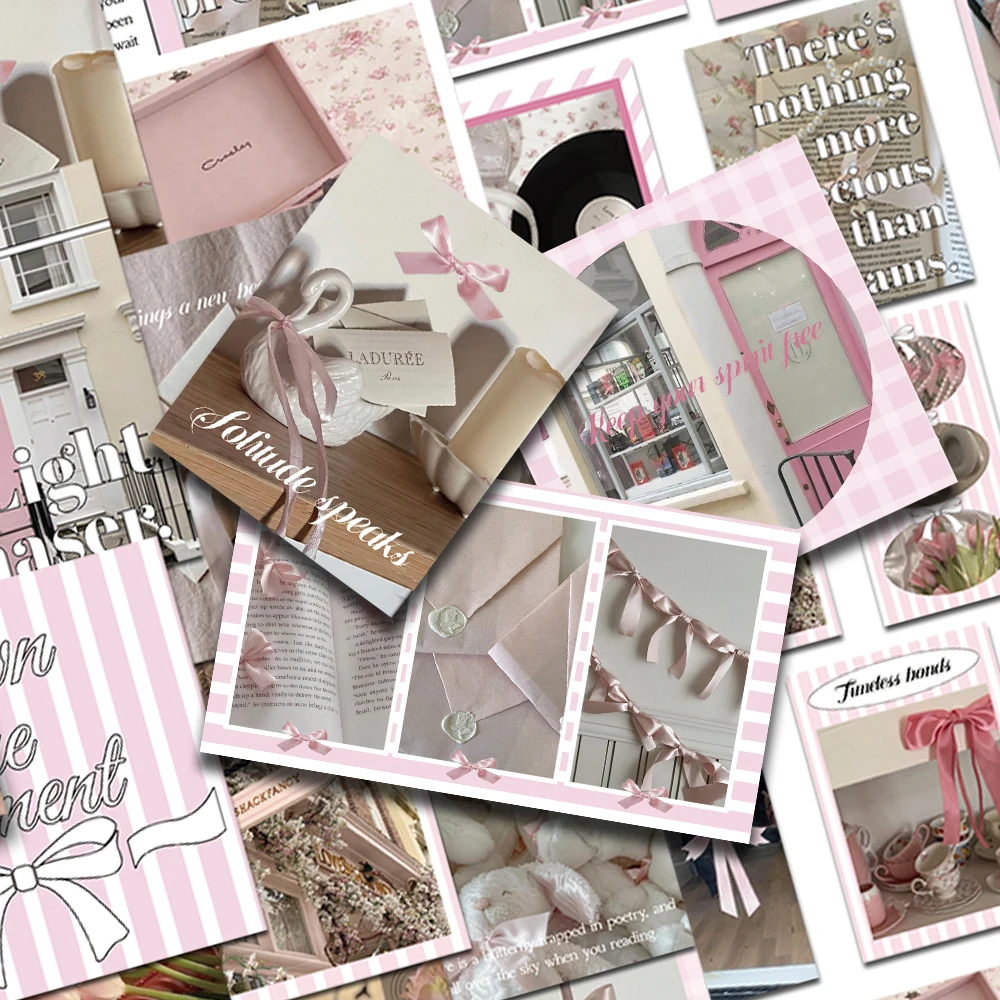 30 szt. Naklejek w stylu Ins, różowe, z motywem baletu, do telefonu, laptopa, albumu, walizki, kasku, DIY, estetyczne naklejki z kreskówkami