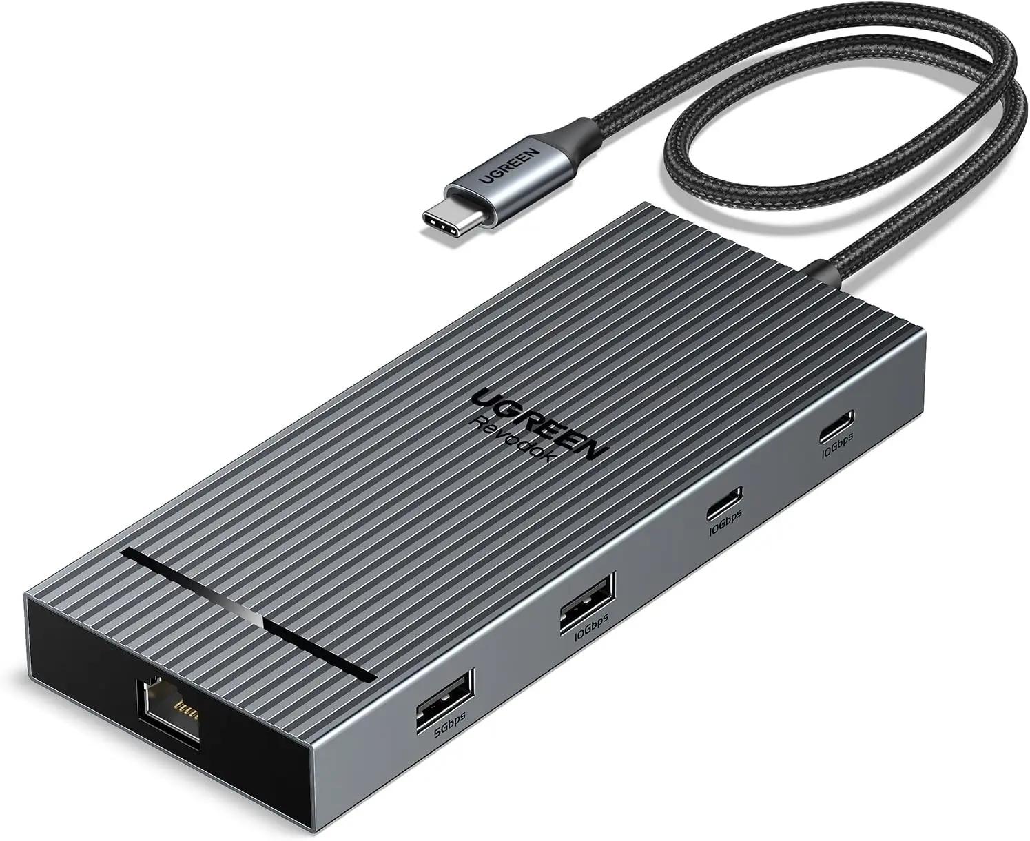 

10-in-1 USB-C Docking Station with Dual 4K HDMI, 100W PD Charging, Ethernet, and Card Reader for Laptops