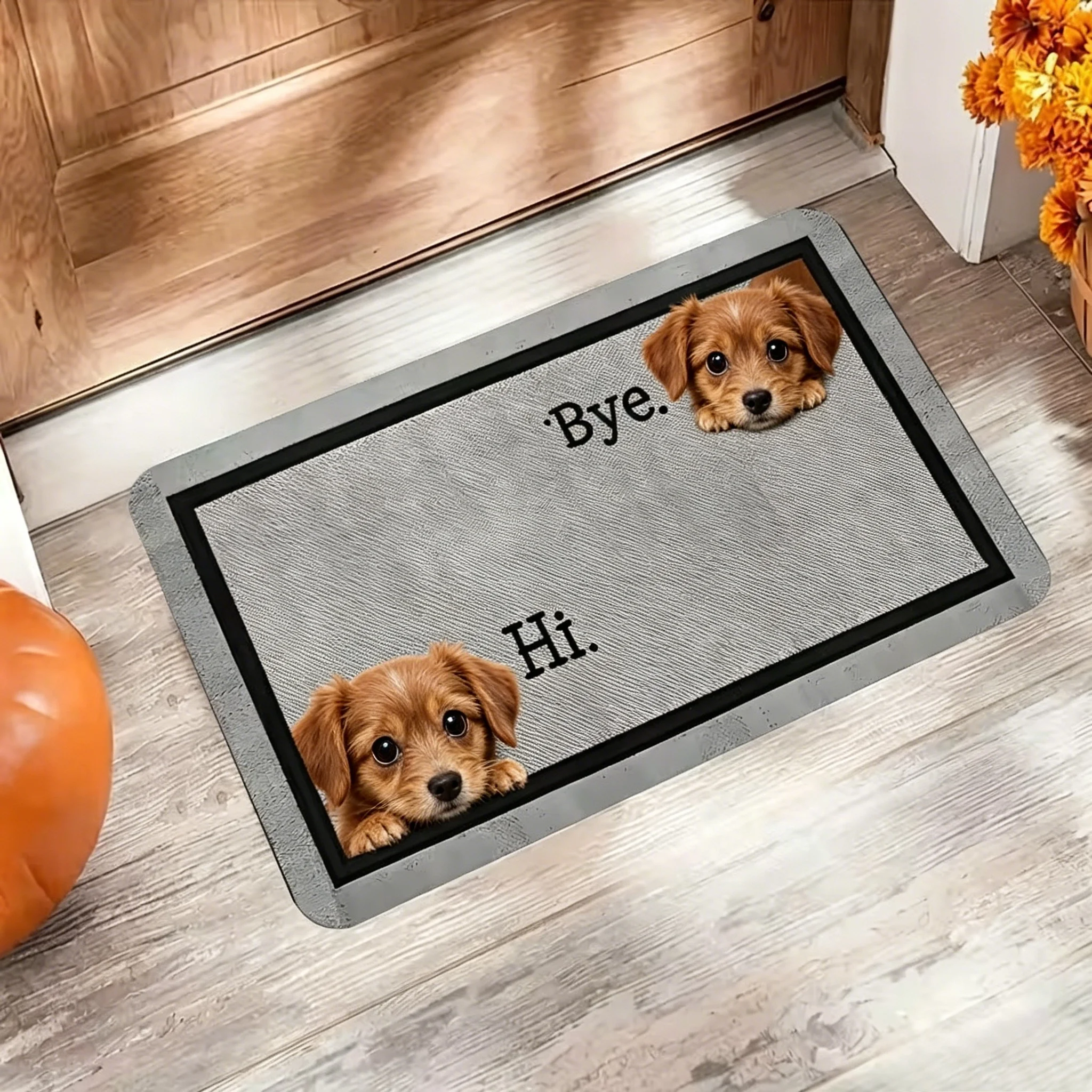 Thickened Flannel Cartoon Black Cat Doormat | Machine Washable, Durable, Anti-Stick, Easy to Clean | for Doorways, Bathrooms, Laundry Rooms, Sinks, Foot Mats, Dining Areas, Bedrooms, Indoor, Decorative, Beautifies Rooms, Quick Water