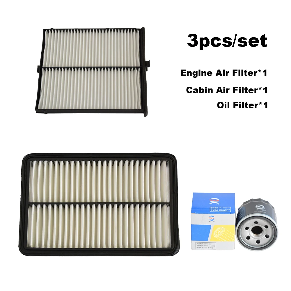 

3pcs Filter Set For MAZDA CX-5 2.0L 2012/CX-4GK 2015/ATENZA 2013 Engine Cabin A/C Air Oil Filter PE07133A0A PEAR133A0 KD4561J6X