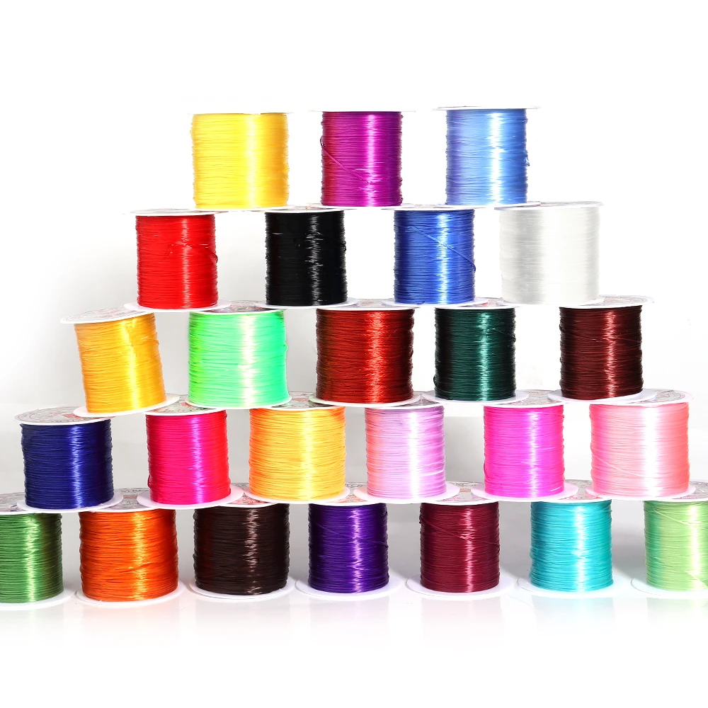 

10-40M/Roll Colorful Strong Elastic Crystal Beading Cord Rubber Stretchy Rope For DIY Beaded Bracelet Jewelry Making Accessories