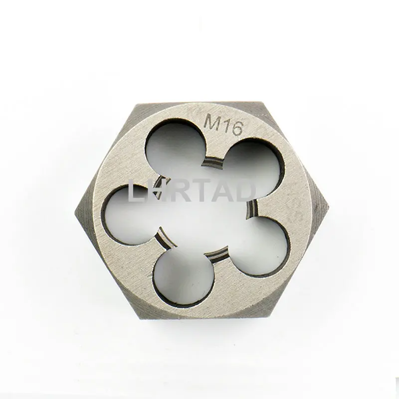 Troqueles hexagonales de rosca métrica para mano derecha, troqueles de rosca de corte hexagonal, M3, M4, M5, M8, M10, M12, M14, M16, M18, M20