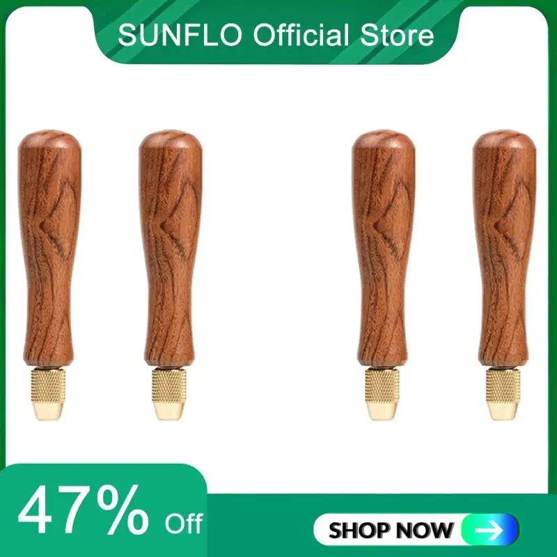 

SUNFLO 4X деревянная ручка для напильников, деревянные ручки с латунным цанговым патроном для небольших файлов, аксессуары «сделай сам»