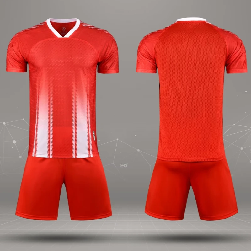 طقم جيرسي لكرة القدم شبكي قابل للتنفس 24/25 زي فريق كرة القدم الصيفي الجديد للرجال والأطفال مع تصميم عصري رياضي مطبوع عليه شريط #5