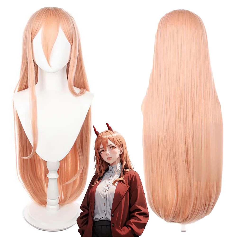 

Anime Chainsaw Man Power/Makima Cosplay Synthetic Hair Suitable for Women's Halloween Theme Party Role Play Heat-Resistant Wig