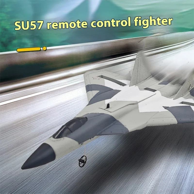 New su57 FX657 fixed-wing fighter dual-motor electric remote control airplane model boy toy model