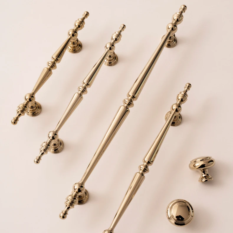 Bright gold PVD brass cabinet handle product image 2