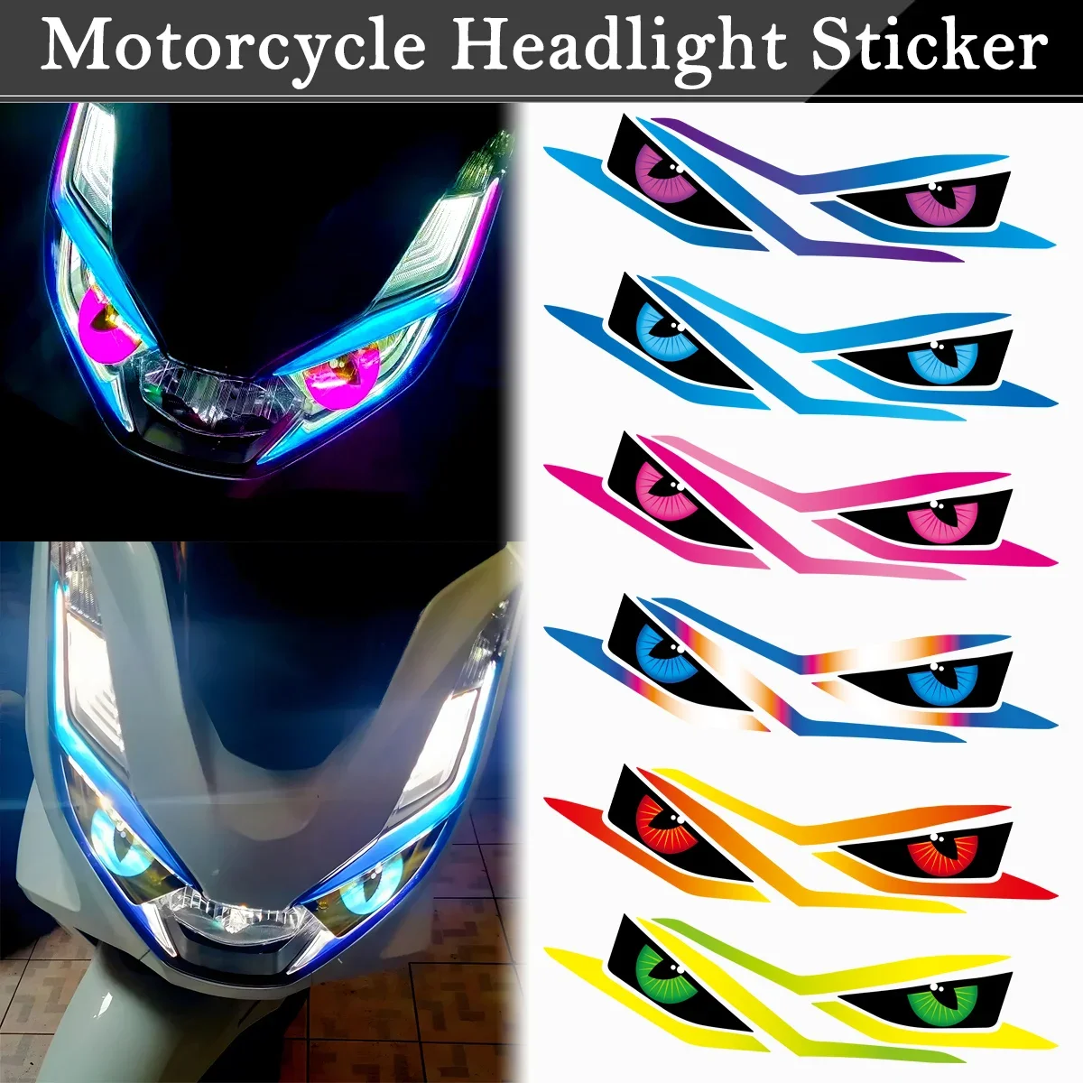 For Honda PCX160 PCX 160 Motorcycle Headlight Stickers Moto Head Light Eyes Tint Decorative Accessories Transparent Decals