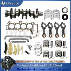 Engine Parts Crankshaft Piston Connecting rod Bearing gasket Set $ Timing Kit For Jaguar Land Rover 2.0L L4 Diesel 204DTA 204DTD