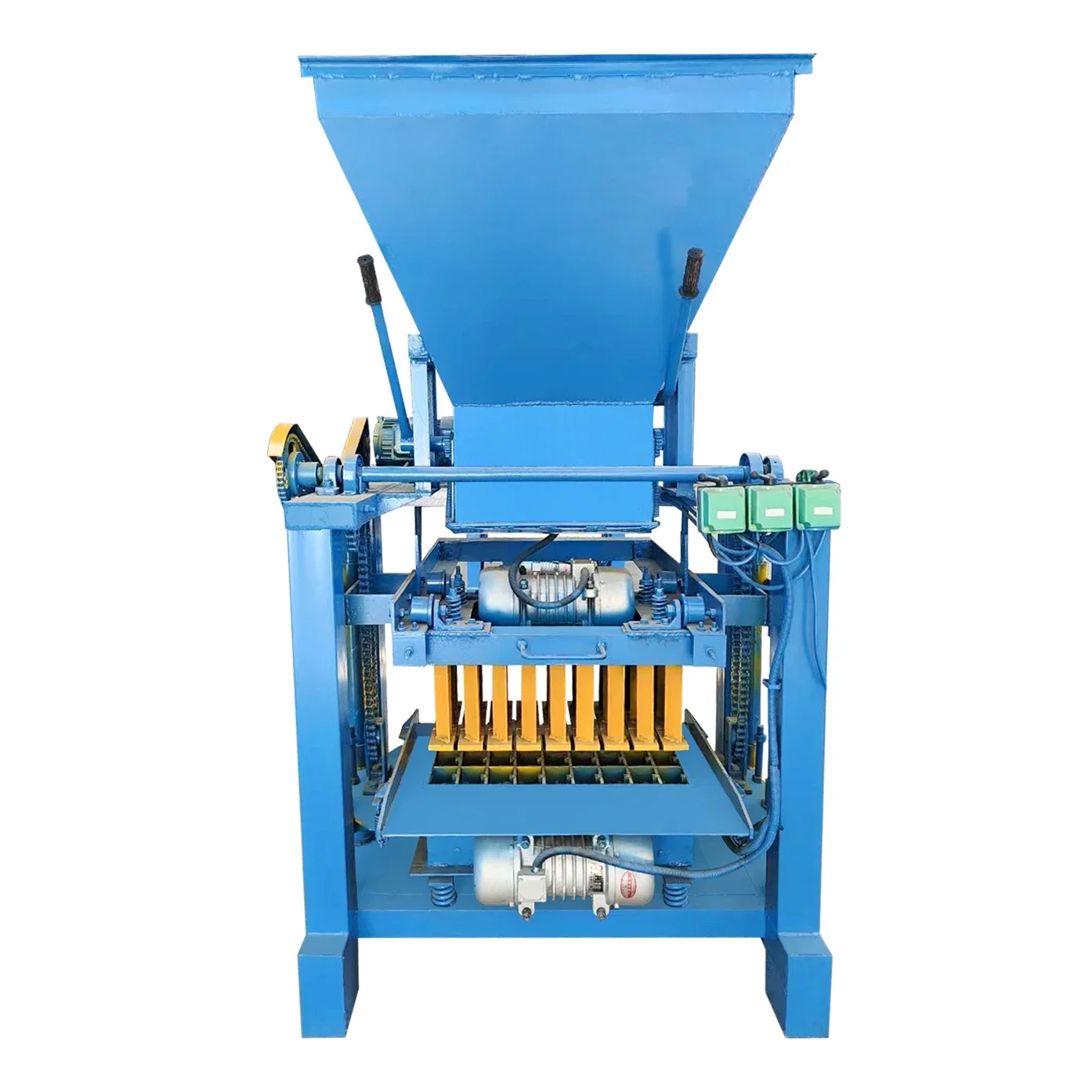 Automatic Hydraulic Cement Paver Brick Machine Making 4.5KW Clay Brick Production Line For Bricks