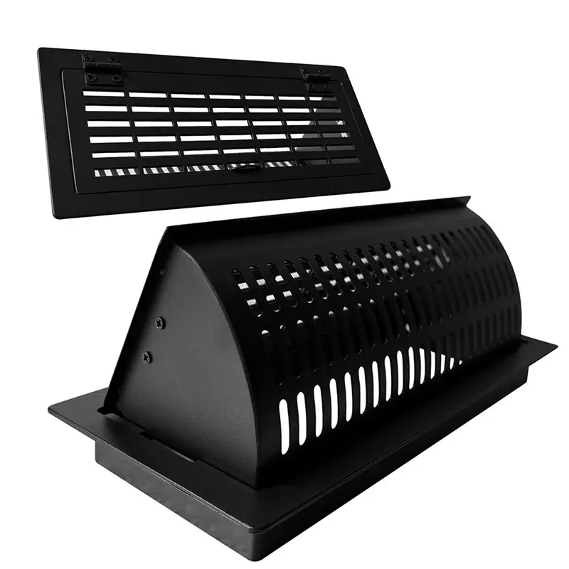 

【FLASH-SALE!】Black 4X10 Register Carbon Steel, 2-In-1 Vent Deflector& Floor Vent Cover, Adjustable Energy-Saving Airflow Control